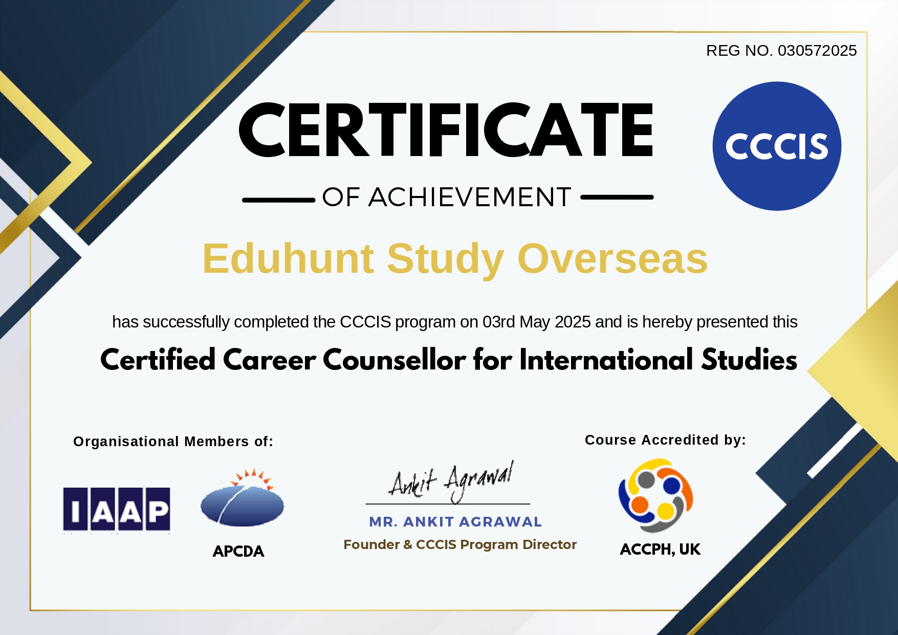 Study Abroad Consultant Certificate